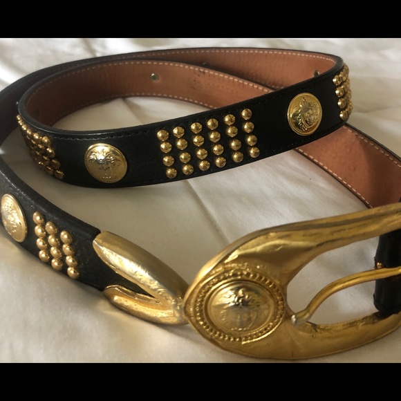 Giani Versace black and gold belt unisex - Picture 7 of 8